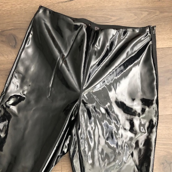 Topshop Shiny Patent Leather Vinyl Skinny Pants - Picture 2 of 7